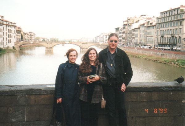 Mom, Mike, and me on the bridge