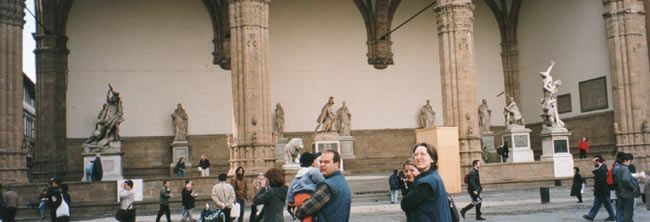 statues in Loggia dei Lanzi