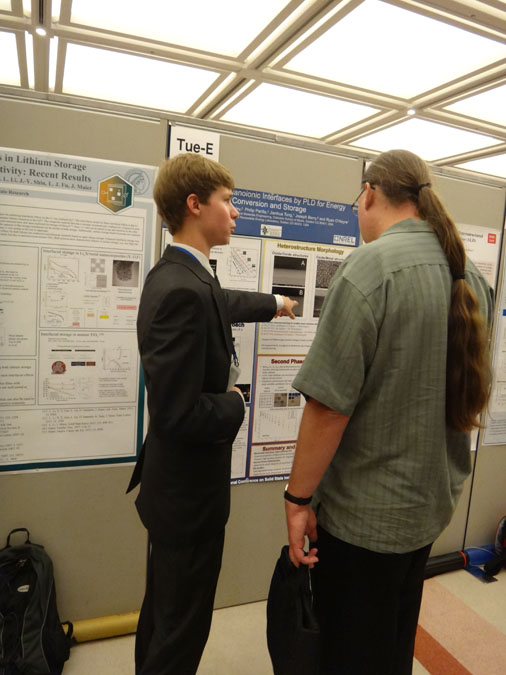 Stefan Nikodemski and Michael Sanders at Solid State Ionics (SSI-19) Conference poster session in Kyoto