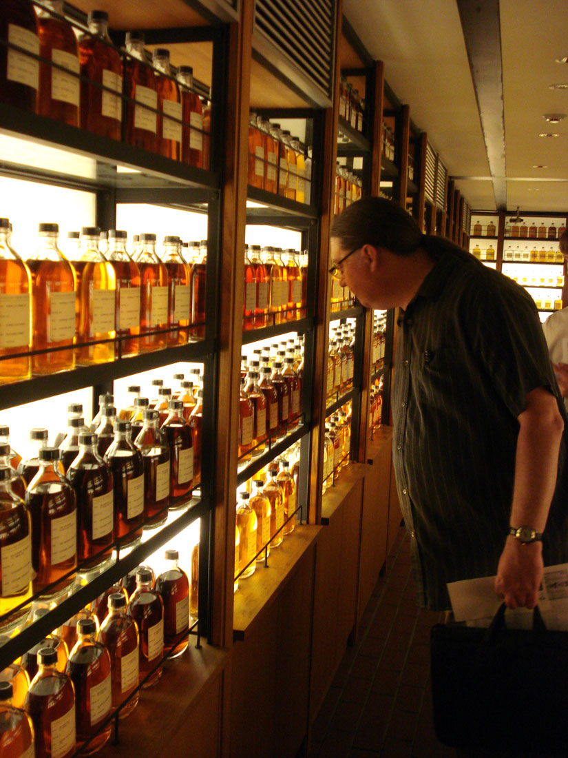 Michael Sanders in the Yamazaki Whiskey Library