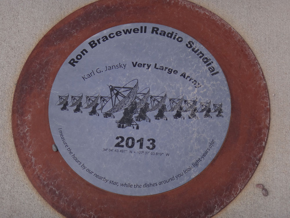 The Ronald N. Bracewell Radio Sundial at the NRAO VLA in Socorro, New Mexico