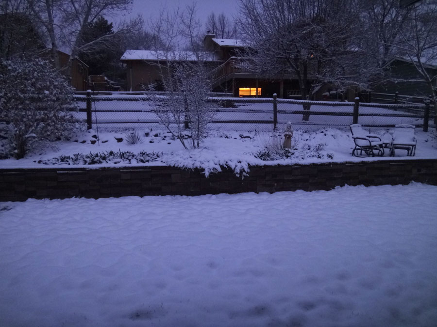 Snow in Golden, Colorado