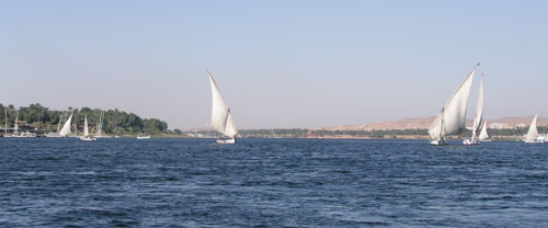 Boats on the Nile