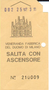 ticket for admission to the cathedral roof