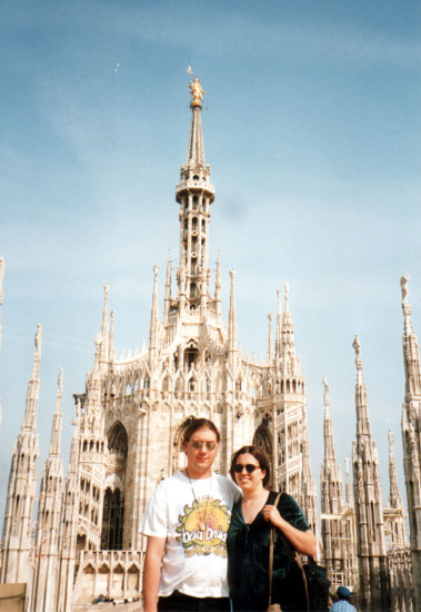 On the roof of Del Duomo, Milan
