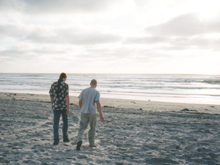 Mike and my brother on the Beach