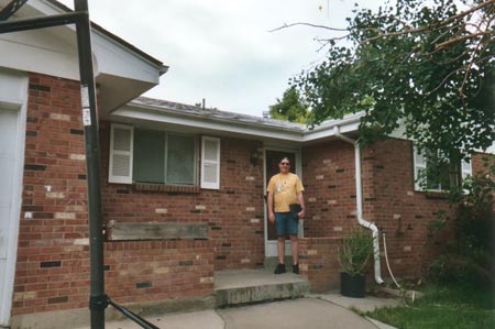 Mike in front of our house