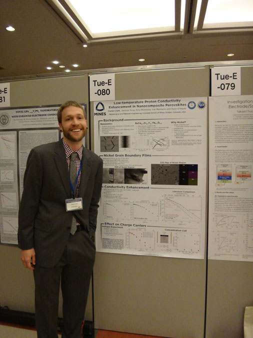 Daniel Clark at Solid State Ionics (SSI-19) Conference poster session in Kyoto