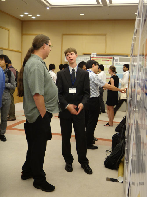 Stefan Nikodemski and Michael Sanders at Solid State Ionics (SSI-19) Conference poster session in Kyoto