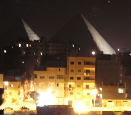 Lights on the pyramids