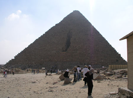Close-up of a pyramid