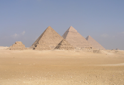 View of pyramids
